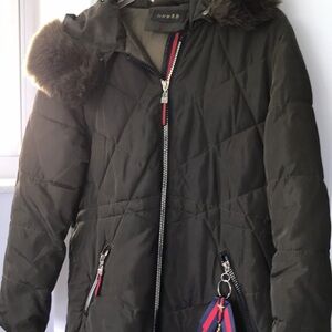 Hunter green full length winter coat